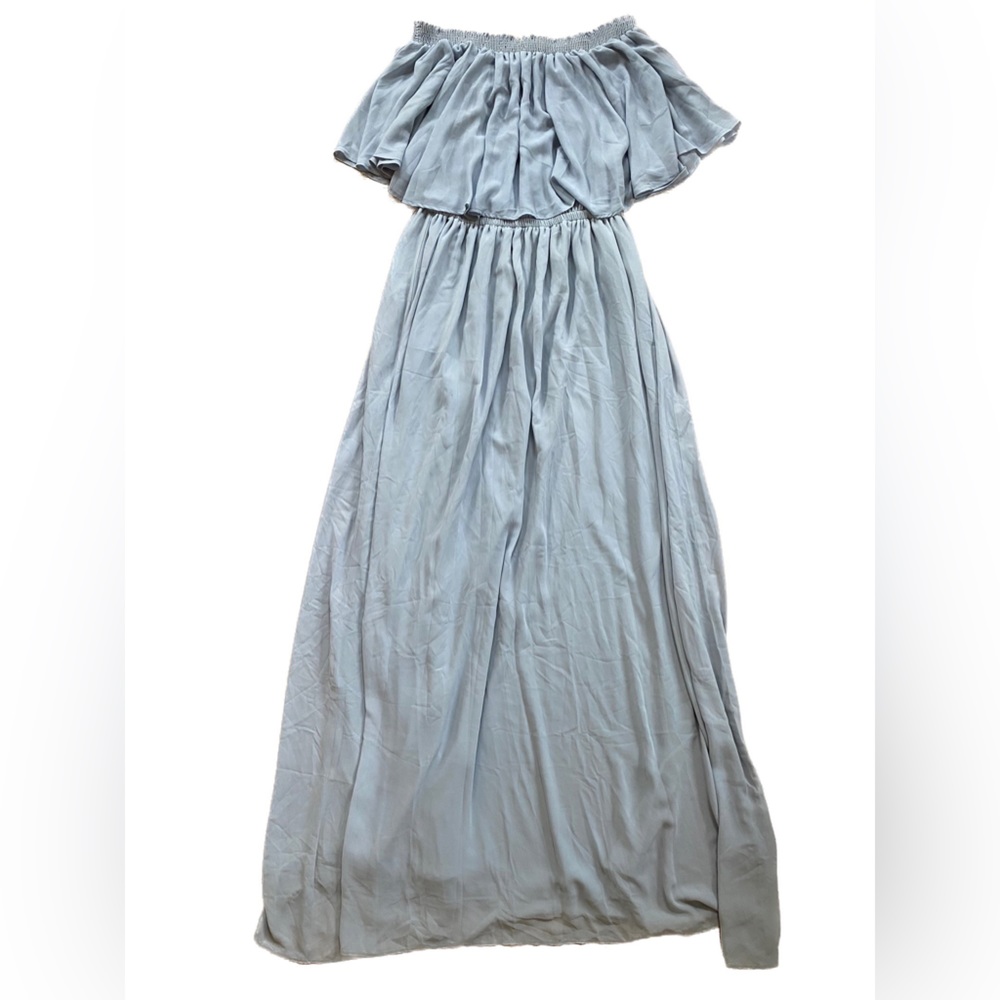 Show Me Your Mumu Hacienda Steel Blue Maxi Dress